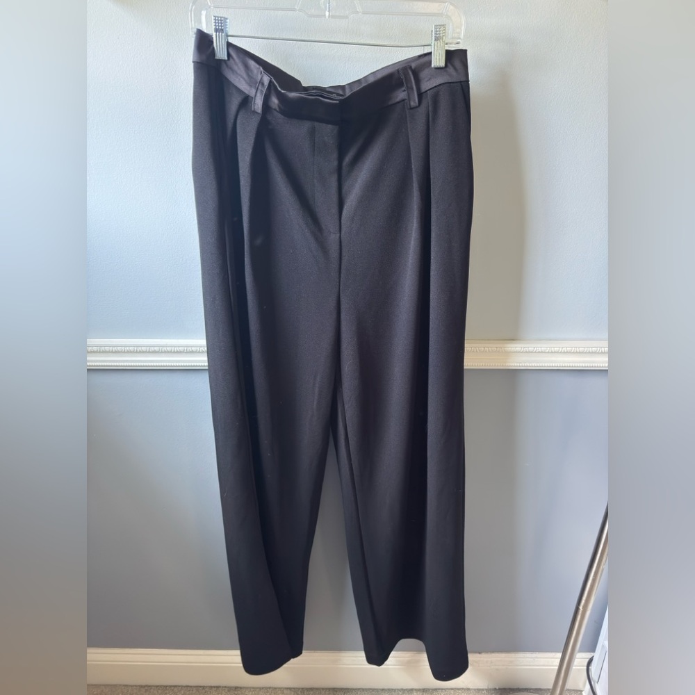 Aqua Black Wide Leg Pants
